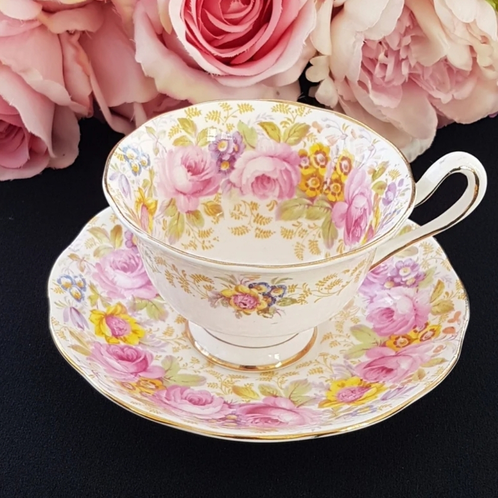 Royal Albert Teacup, SERENA Tea Cup and Saucer - Vintage English Bone China